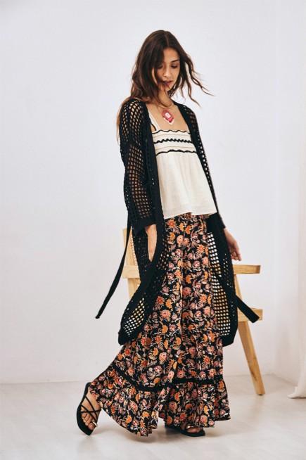 PRINTED FLUID TROUSERS 