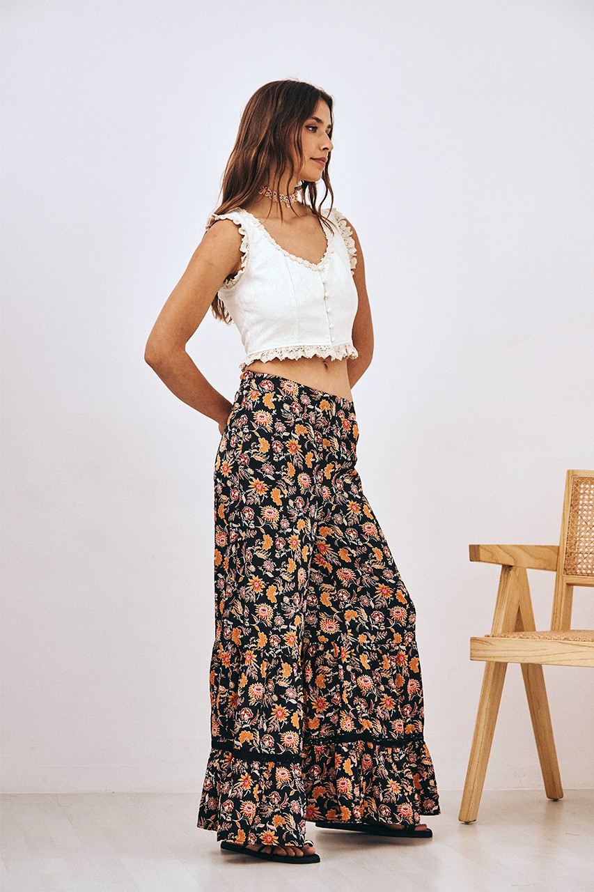 FLORAL PRINTED PANTS