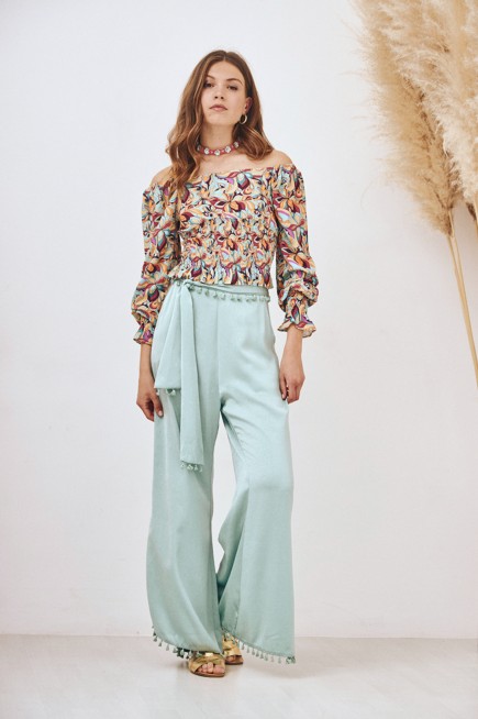 BLUSA RETRO FRUNCIDOS