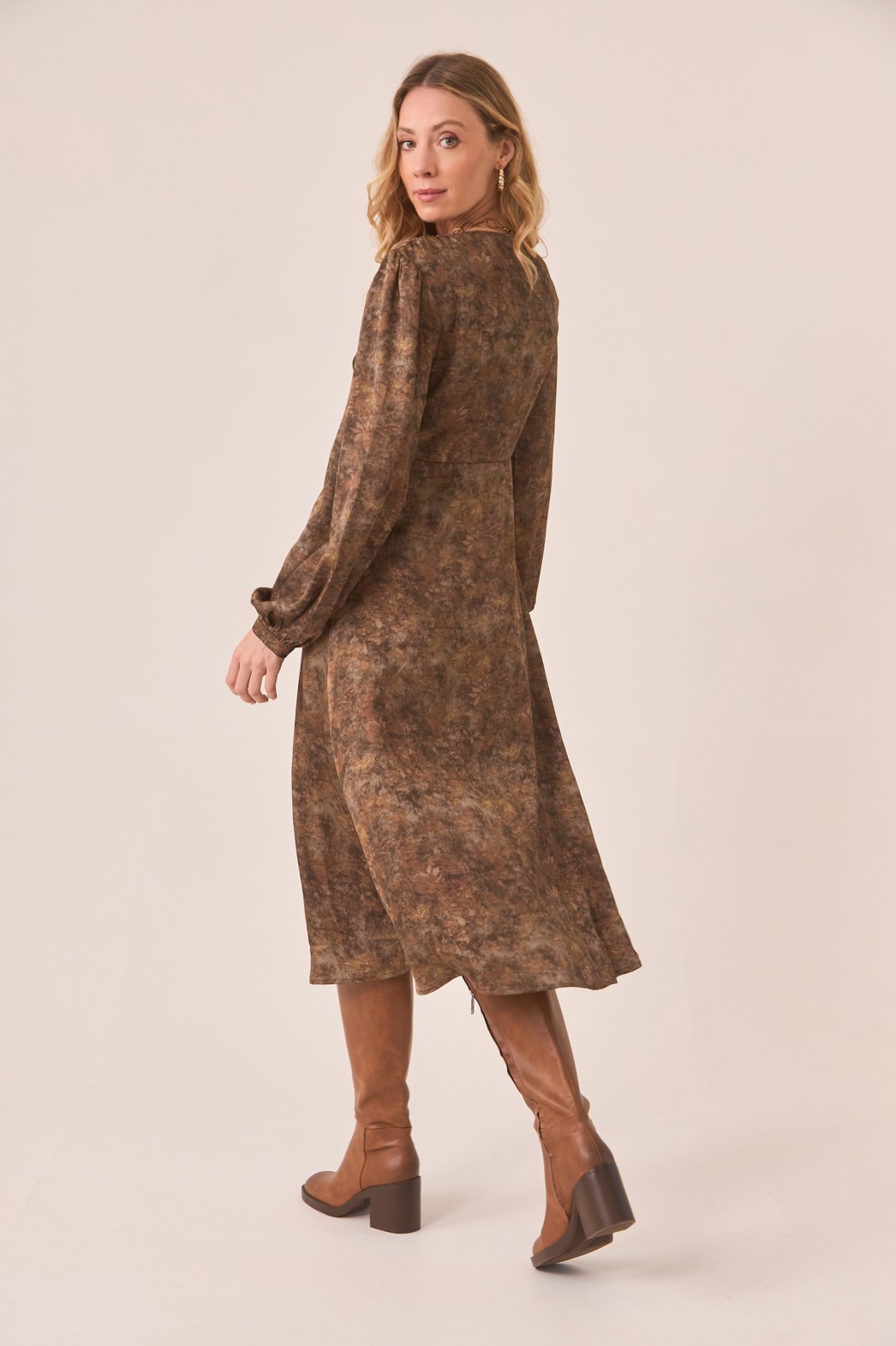 GATHERED NECKLINE DRESS 2