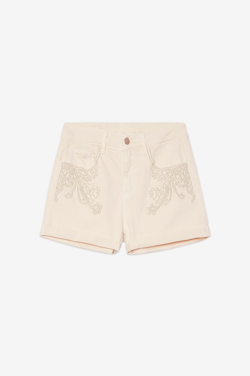 EMBROIDERED POCKETS SHORTS 4