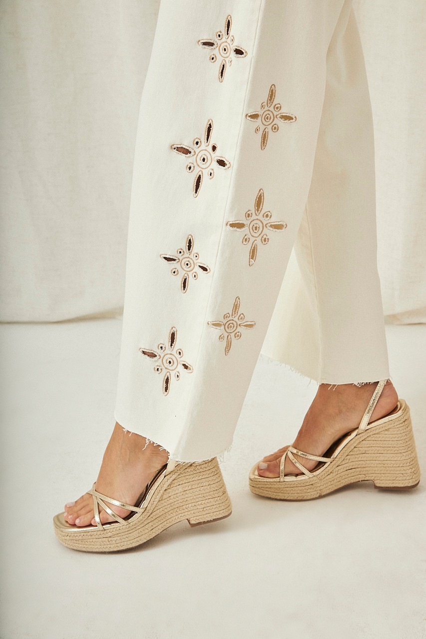 CULOTTE JEANS WITH EMBROIDERY