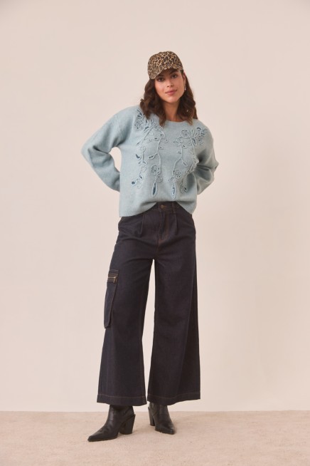 JEANS WIDE LEG CARGO