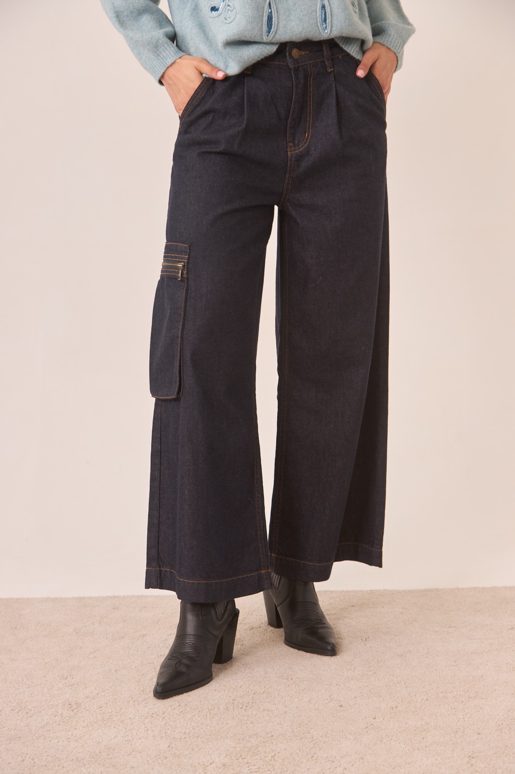JEANS WIDE LEG CARGO 1
