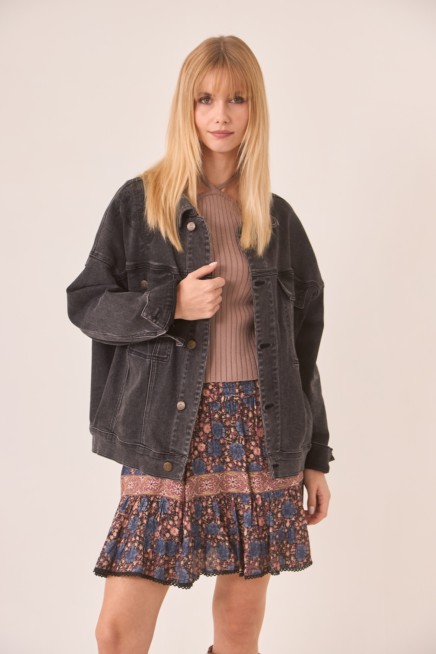 CHAQUETA DENIM BORDADOS