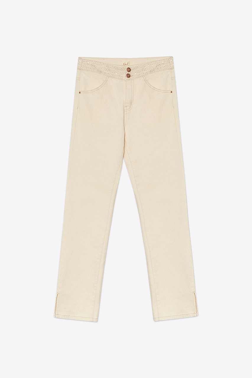 EMBROIDERED STRAIGHT JEANS 5
