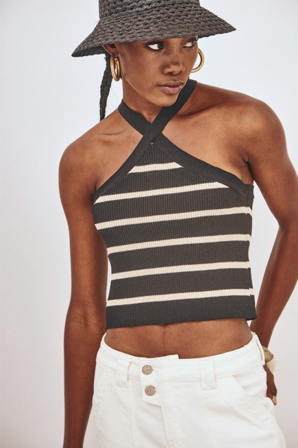 TOP BÁSICO HALTER RAYAS
