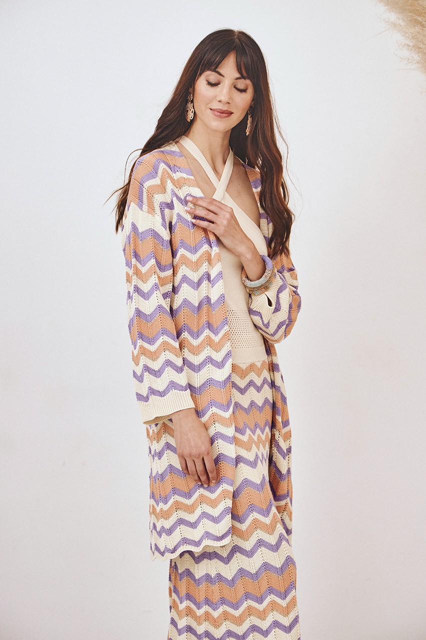 KIMONO LARGO PUNTO ZIGZAG