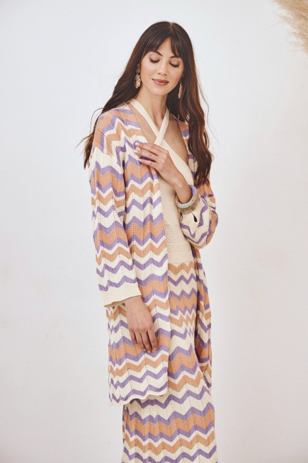 KIMONO LARGO PUNTO ZIGZAG