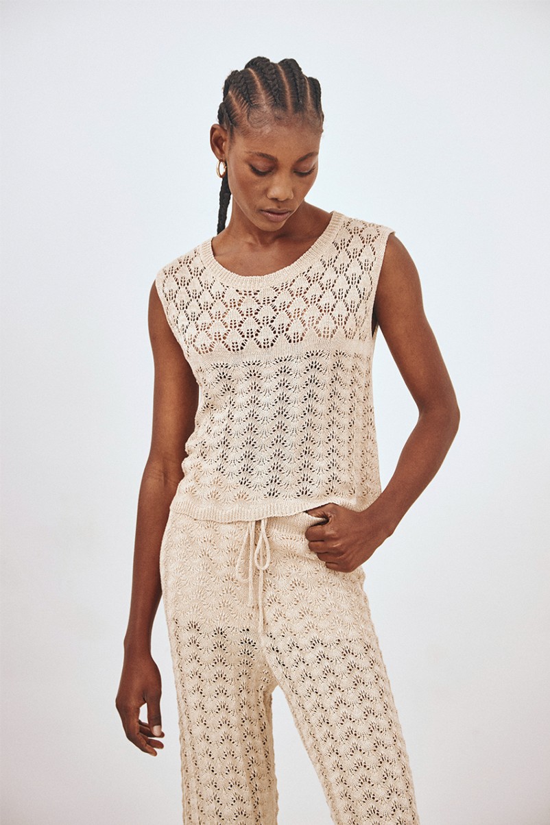 OPENWORK KNITTED TOP
