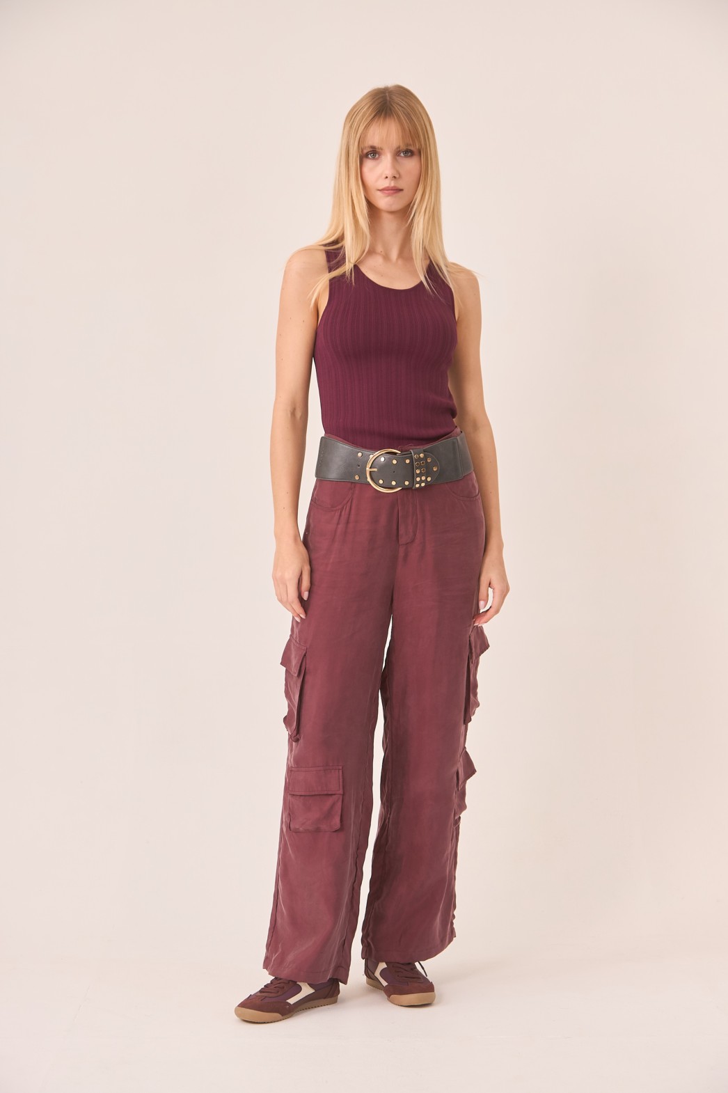 BURGUNDY KNITTED TOP