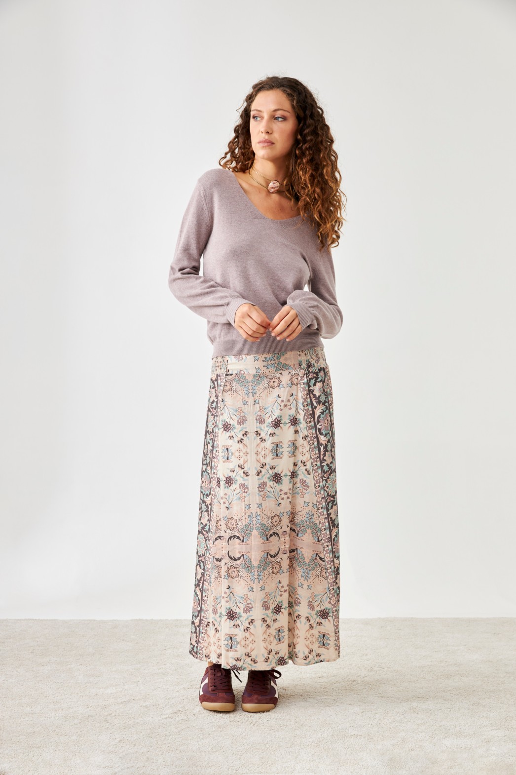JERSEY DE VISCOSA CON CUELLO V Y TIRAS CRUZADAS EN ESPALDA 1