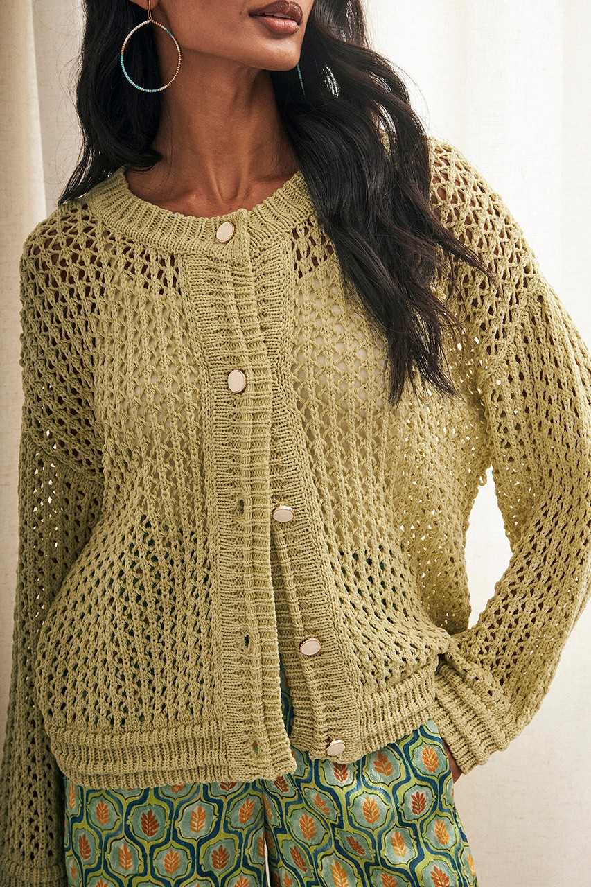 BUTTONED KNIT JACKET
