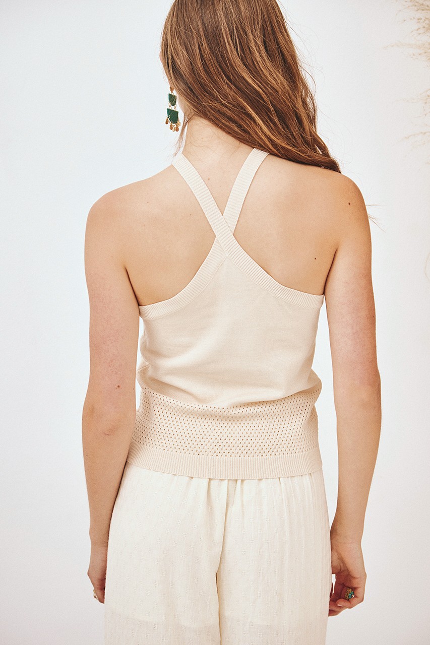 TOP BÁSICO HALTER IVORY 4