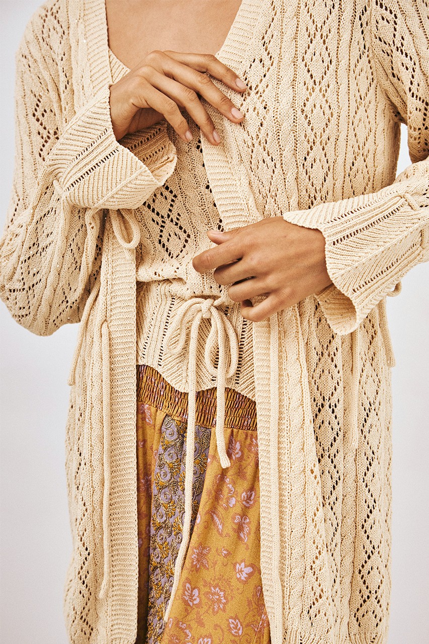 LONG KIMONO WITH MIX OPENWORK 4