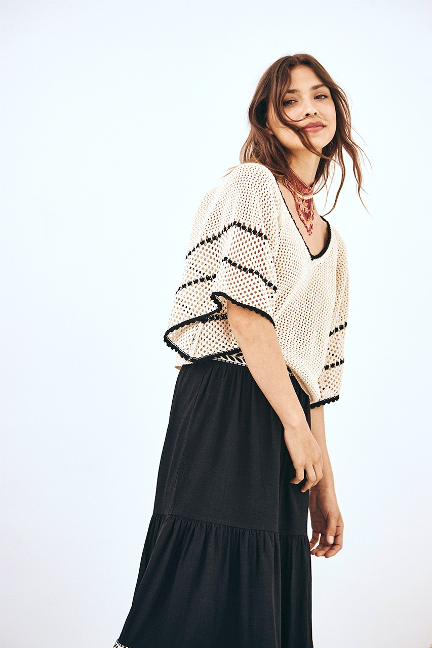BICOLOR SHORT SLEEVED SWEATER 1