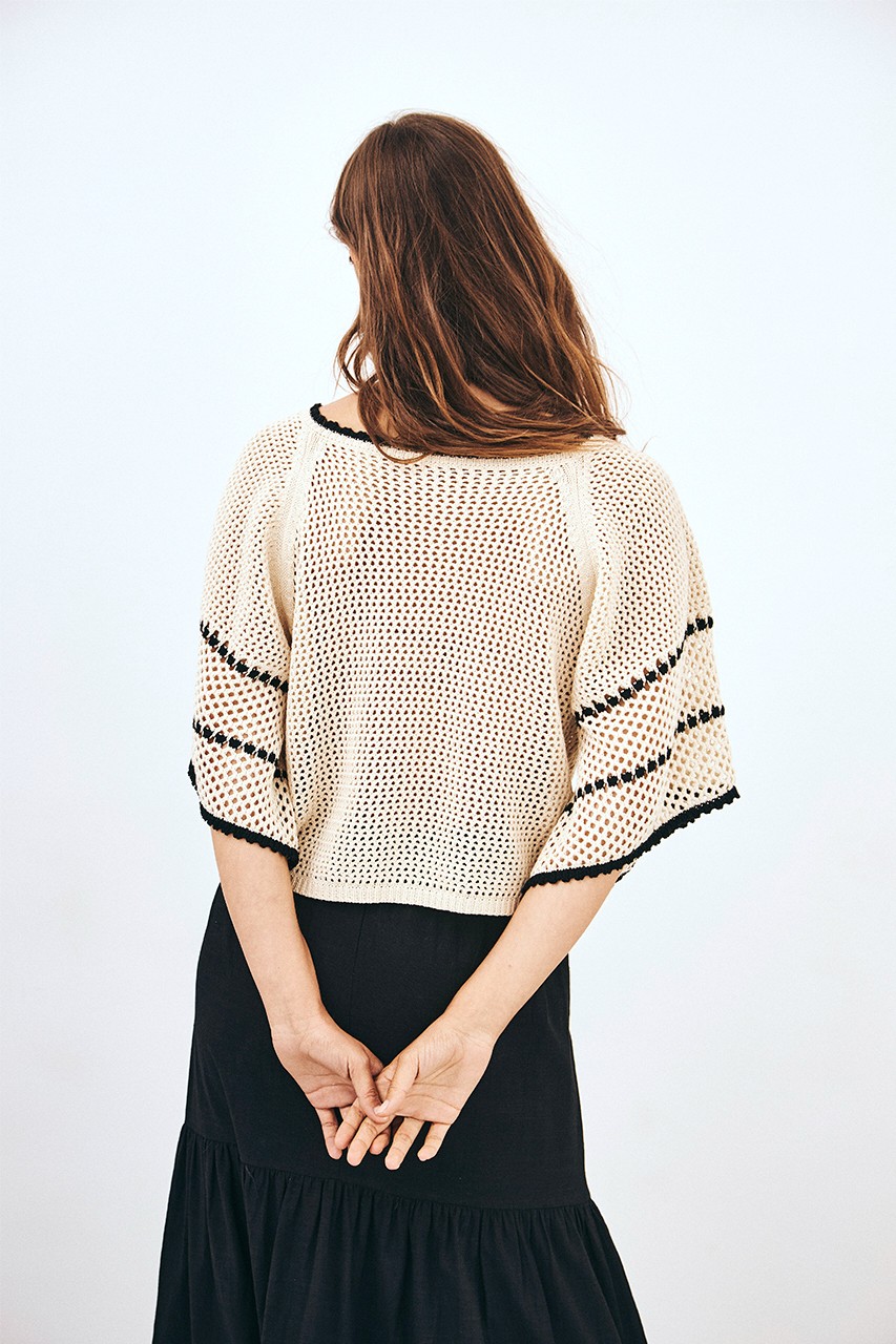 BICOLOR SHORT SLEEVED SWEATER 3