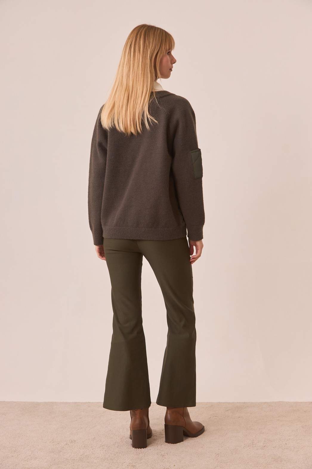 CHAQUETA COMBI DE PUNTO Y ACOLCHADO ESTILO BOMBER MAXI 4