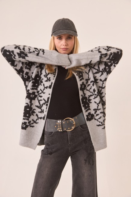 CARDIGAN JACQUARD FLORAL
