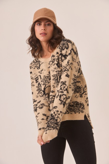 JERSEY JACQUARD FLORAL