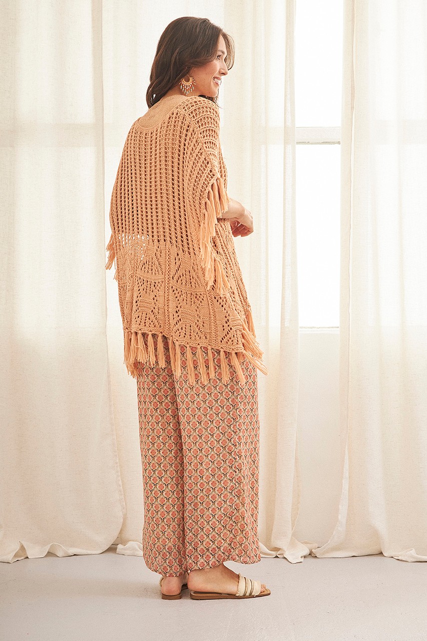 KNIT PONCHO WITH FRINGE 3