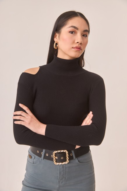 CUT OUT SHOULDERS SWEATER