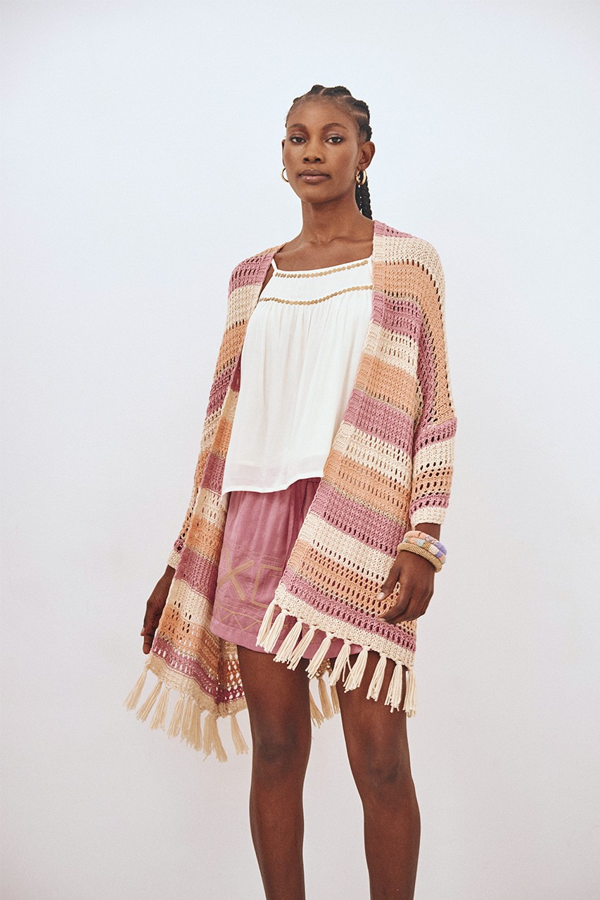KIMONO LARGO RAYAS FLECOS 3