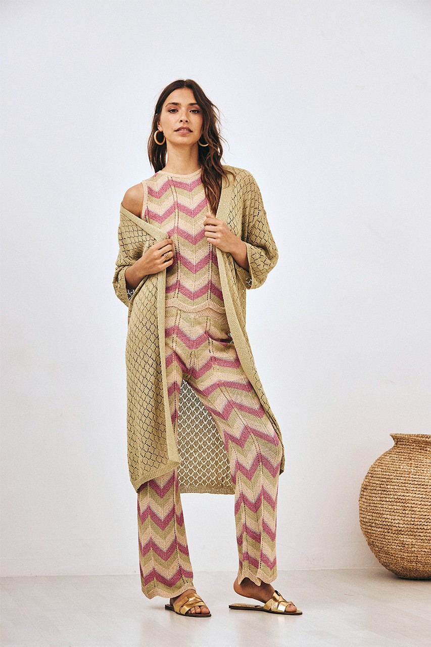 JACQUARD TRICOLOR TROUSERS