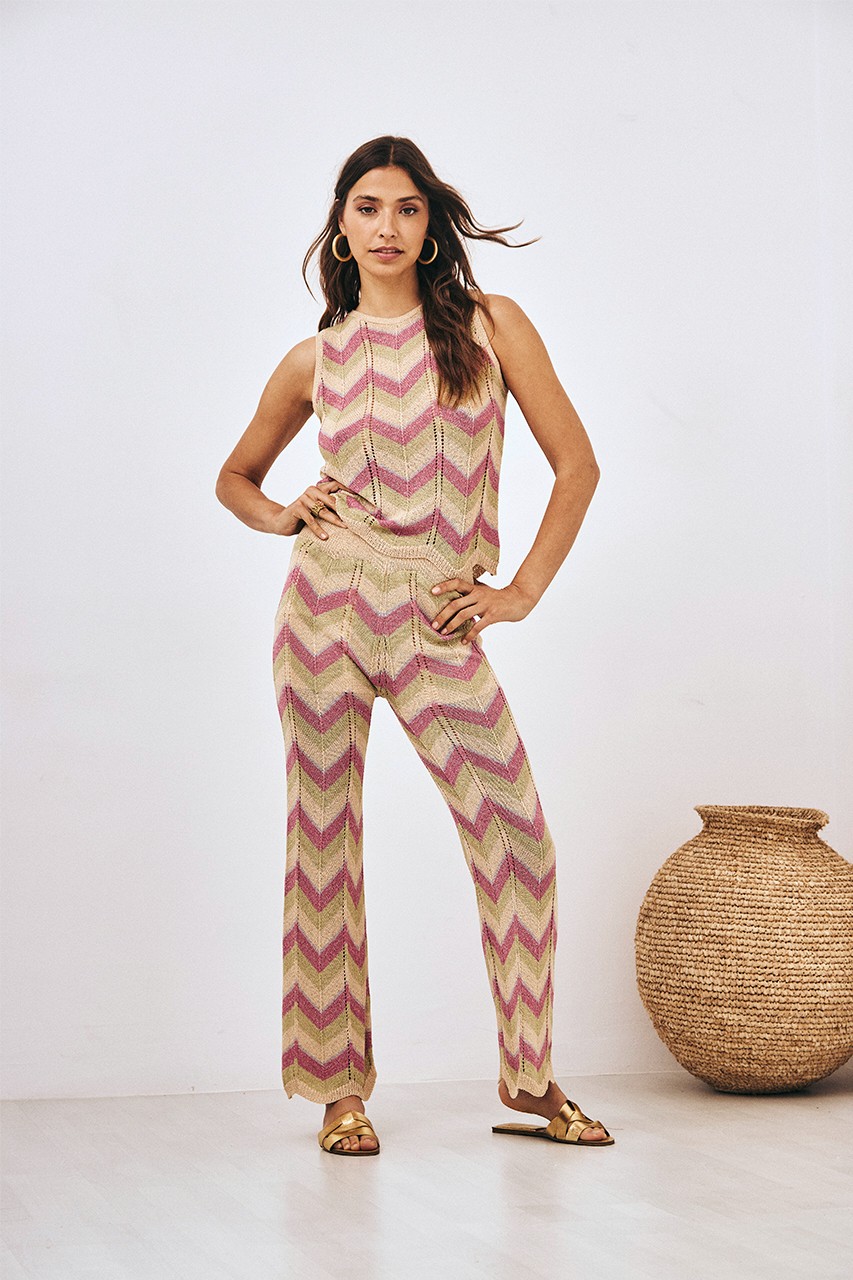 JACQUARD TRICOLOR TROUSERS 1