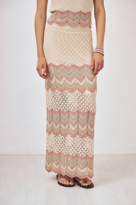 OPENWORK ZIG ZAG SKIRT