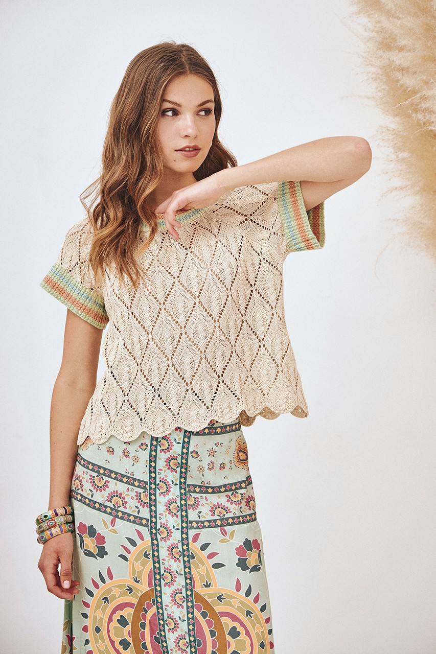 OPENWORK RHOMBUSES TOP 3