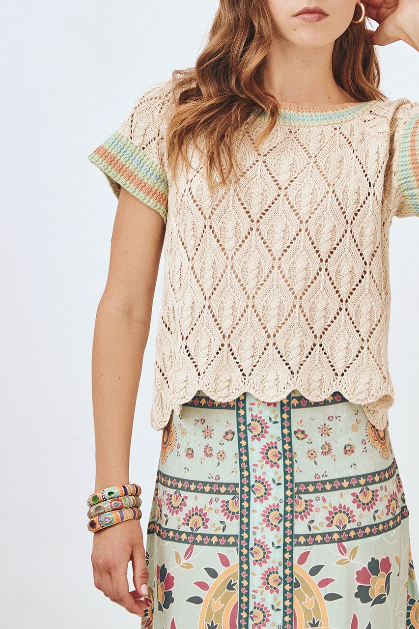 OPENWORK RHOMBUSES TOP 5