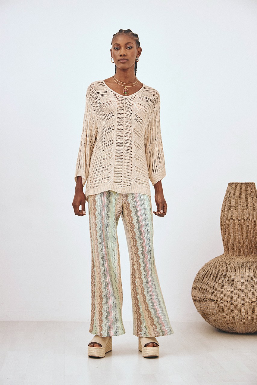 OPENWORK OVERSIZE SWEATER 