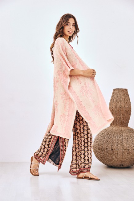 LONG JACQUARD KIMONO 