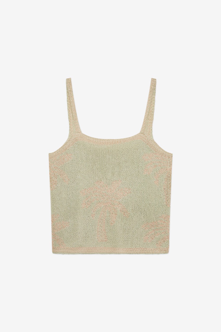 PALMS GREEN JACQUARD TOP 5