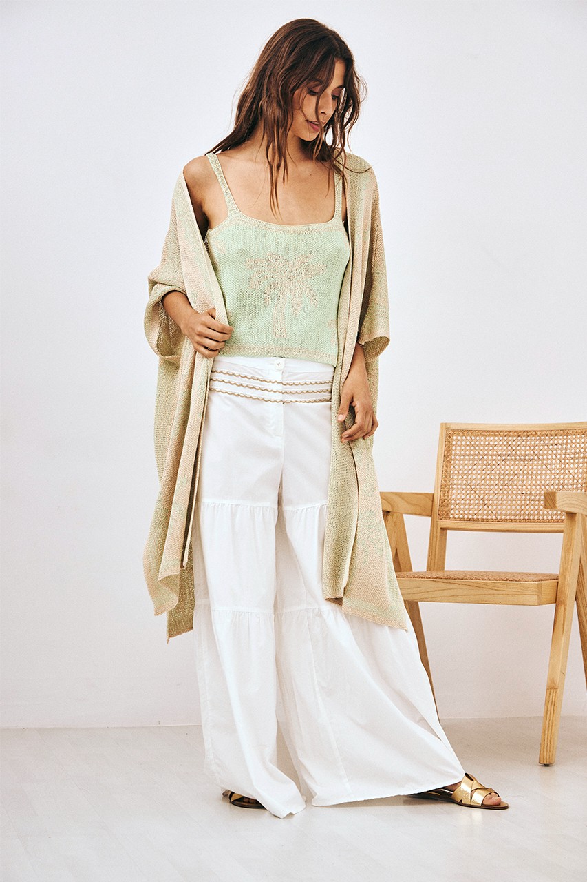 PALMS GREEN JACQUARD TOP 2