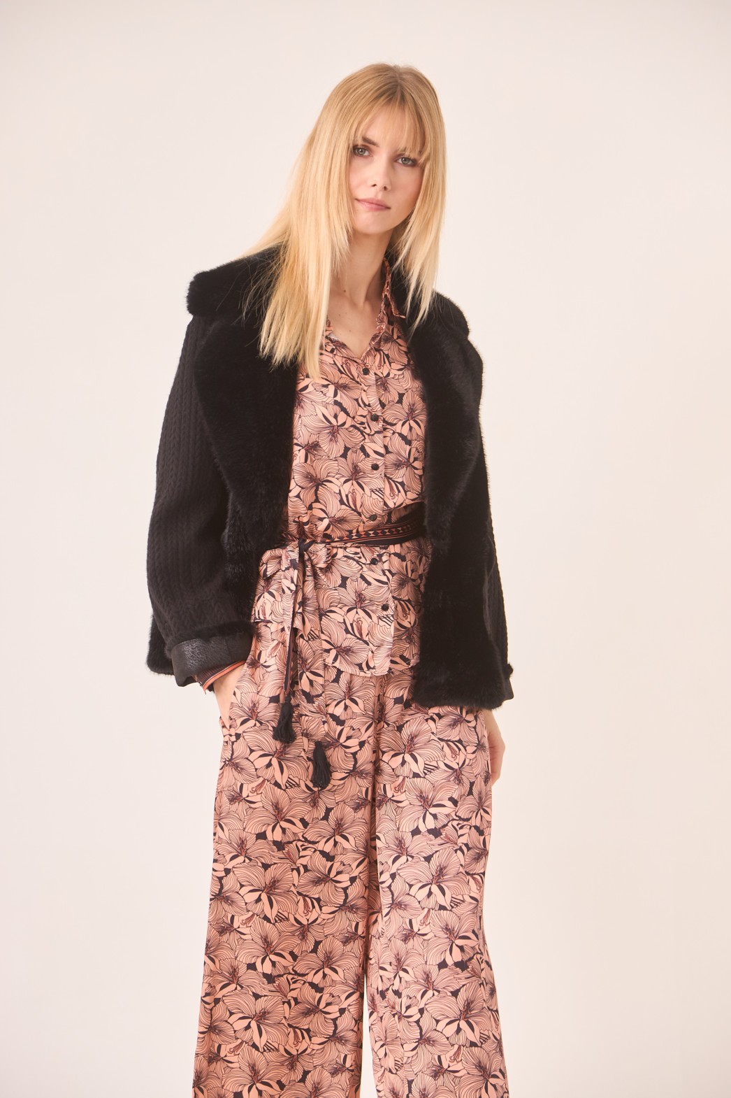 FUR COMBINED SHORT COAT 3