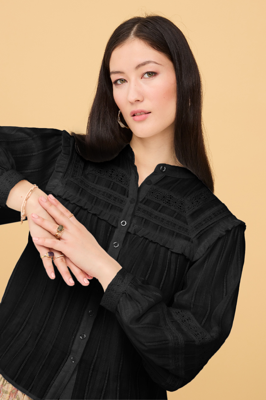BLUSA ROMÁNTICA ABOTONADA